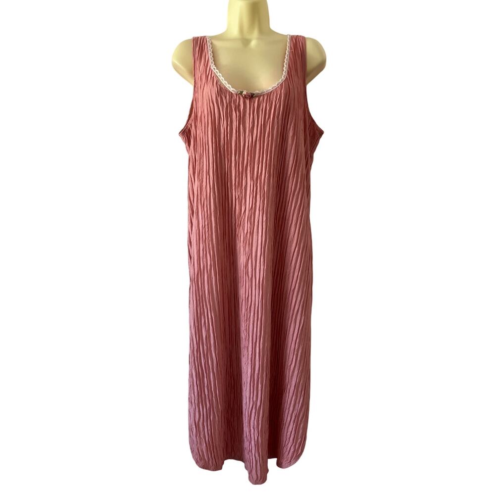 Adona Vintage Coquette Blush Pink Nightgown Women Size 18